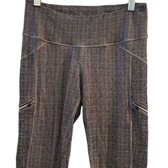 Athleta Women's Gray Herringbone Capri Leggings Size S Activewear - Picture 4 of 9